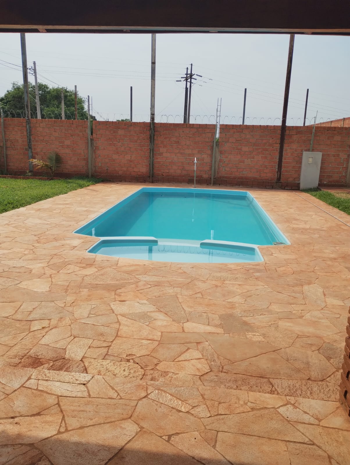 Área de hidro da piscina do Recanto Boa Vida